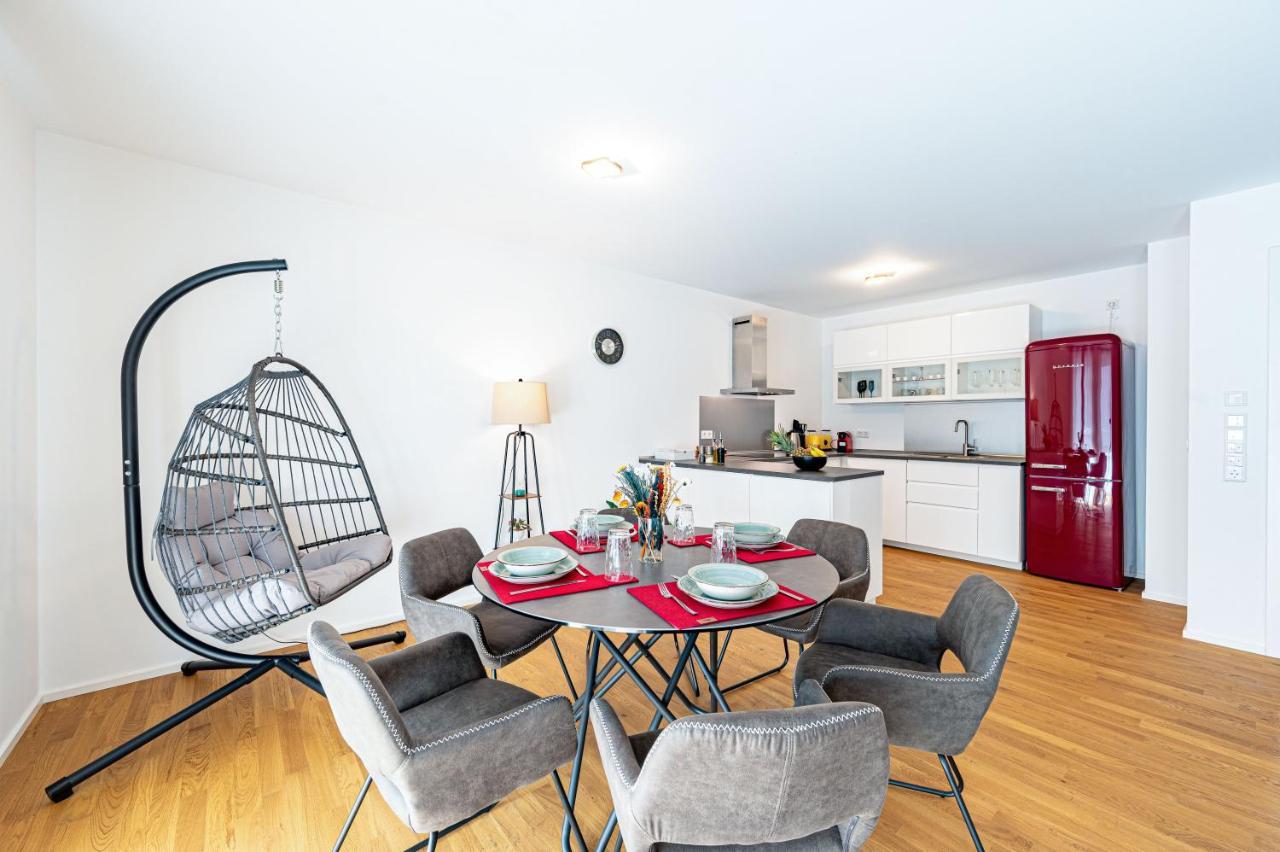 Lit Living: Luxus - Box Spring - Parking - Terrace Apartment ลุดวิกส์ฮาเฟน อัม ไรน์ ภายนอก รูปภาพ